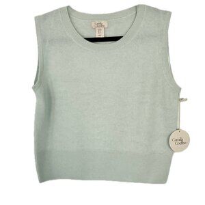 SOLD -Camila Coehlo 100% Cashmere Sweater Vest Lightweight Crew neck   NEW